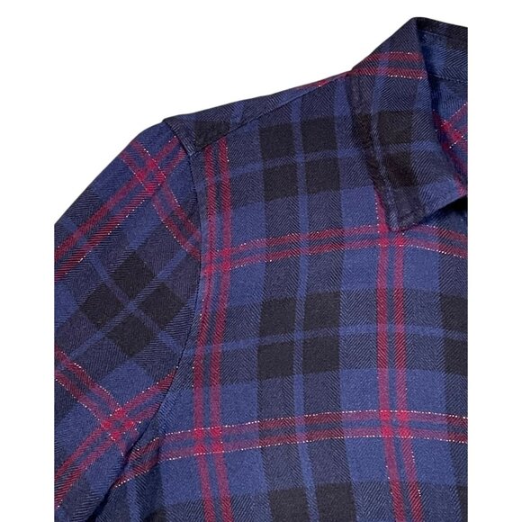 Rails Midnight Merlo Gold Plaid Hunter Flannel Button-Up Shirt SIZE-SMALL - Picture 5 of 10